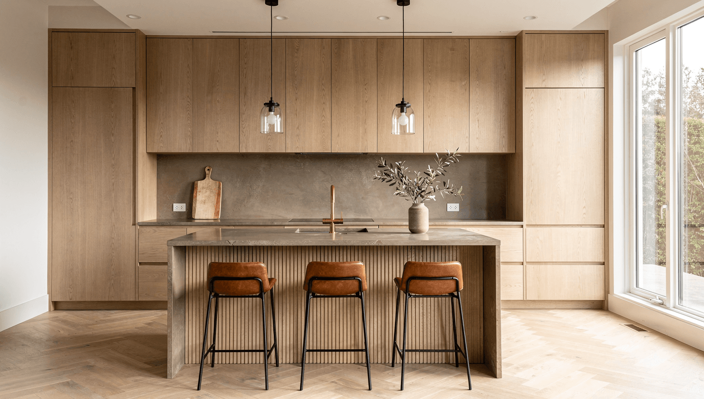 Modern kitchen remodel by Barcci Builders in the Bay Area