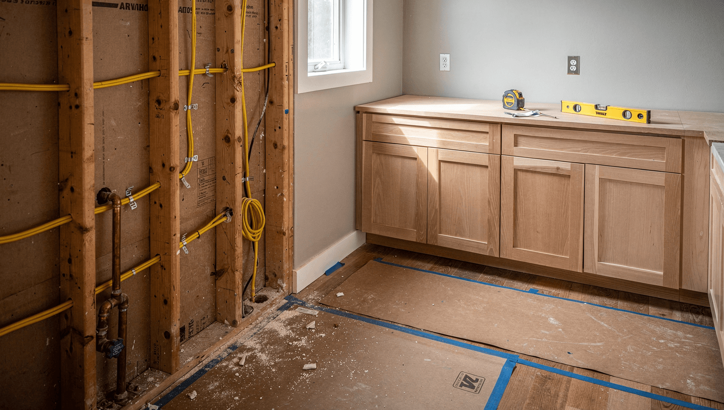 Kitchen renovation in progress by Barcci Builders